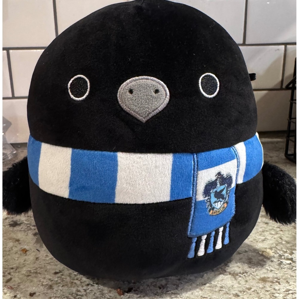 Squishmallows‎ Harry Potter Ravenclaw Raven Black Plush Bird with Scarf 8" P3.6